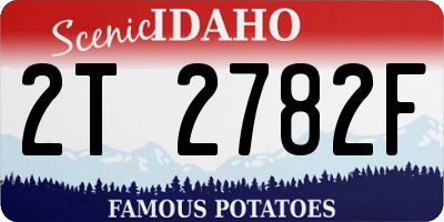 ID license plate 2T2782F