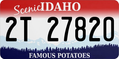 ID license plate 2T2782O