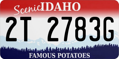 ID license plate 2T2783G