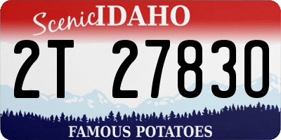 ID license plate 2T2783O