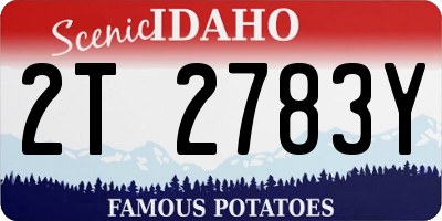 ID license plate 2T2783Y