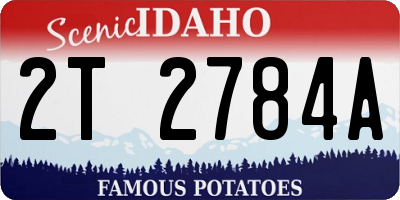 ID license plate 2T2784A