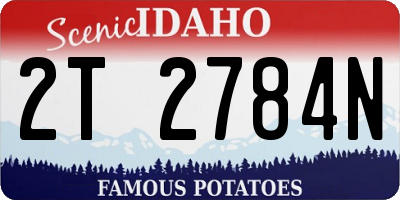 ID license plate 2T2784N
