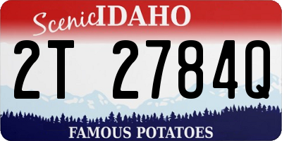 ID license plate 2T2784Q