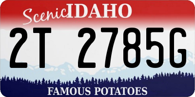 ID license plate 2T2785G