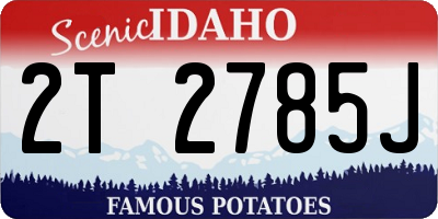 ID license plate 2T2785J