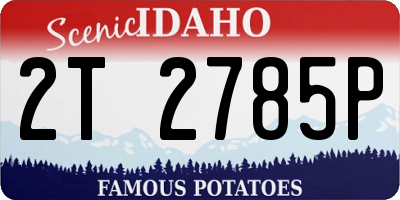 ID license plate 2T2785P