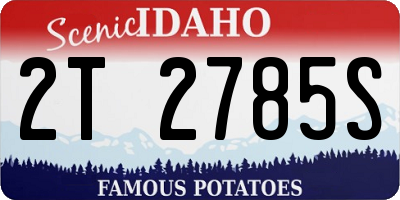 ID license plate 2T2785S