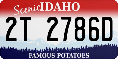 ID license plate 2T2786D