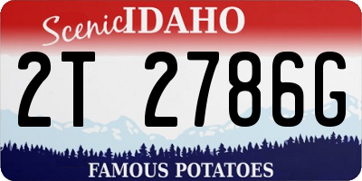 ID license plate 2T2786G