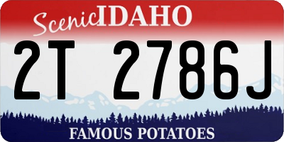 ID license plate 2T2786J