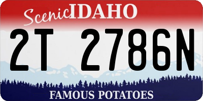 ID license plate 2T2786N
