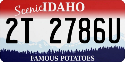 ID license plate 2T2786U