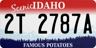 ID license plate 2T2787A