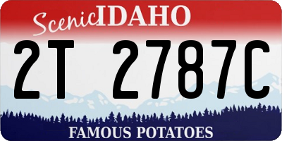 ID license plate 2T2787C