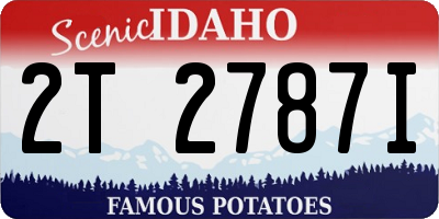 ID license plate 2T2787I