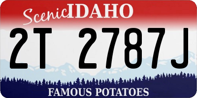 ID license plate 2T2787J