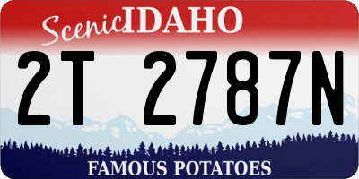 ID license plate 2T2787N