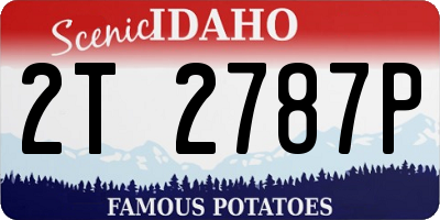 ID license plate 2T2787P