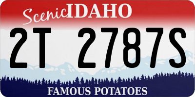 ID license plate 2T2787S