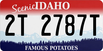 ID license plate 2T2787T
