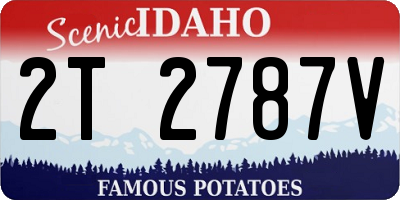ID license plate 2T2787V