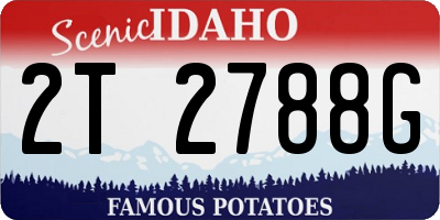 ID license plate 2T2788G