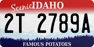 ID license plate 2T2789A