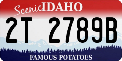 ID license plate 2T2789B