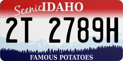 ID license plate 2T2789H