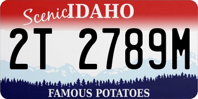 ID license plate 2T2789M
