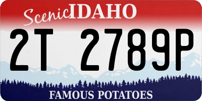 ID license plate 2T2789P