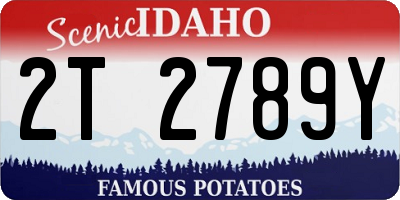 ID license plate 2T2789Y