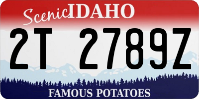 ID license plate 2T2789Z
