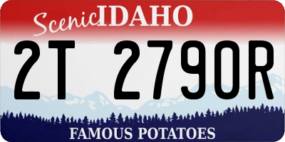 ID license plate 2T2790R