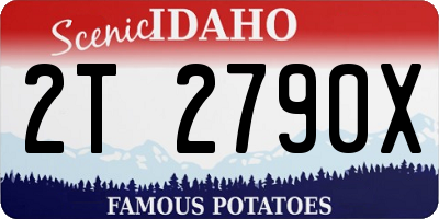 ID license plate 2T2790X