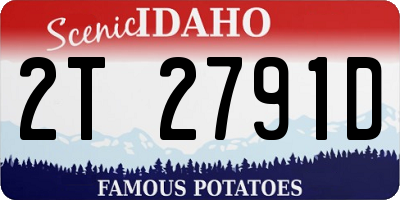 ID license plate 2T2791D
