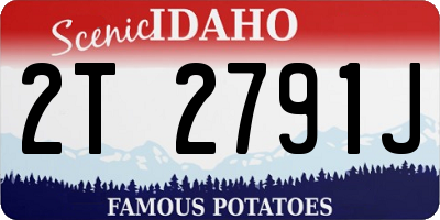 ID license plate 2T2791J