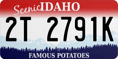 ID license plate 2T2791K