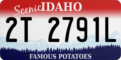 ID license plate 2T2791L