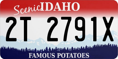 ID license plate 2T2791X