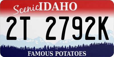 ID license plate 2T2792K