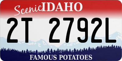 ID license plate 2T2792L