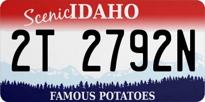 ID license plate 2T2792N