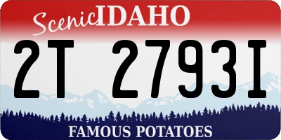 ID license plate 2T2793I