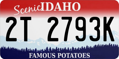 ID license plate 2T2793K