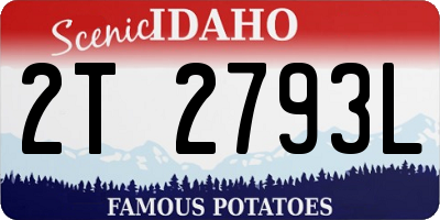 ID license plate 2T2793L