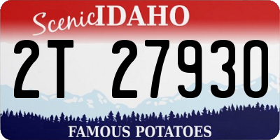 ID license plate 2T2793O
