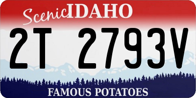ID license plate 2T2793V