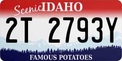 ID license plate 2T2793Y